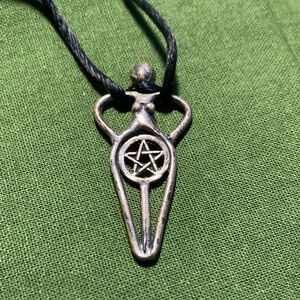 Silver Goddess Pendant Necklace